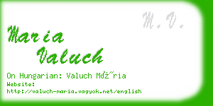 maria valuch business card